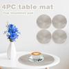 38 cm Geschirr Tischset Rutschfeste Isoliermatte Rundes gewebtes Tischset 4St