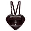 Ny Dr.Martens Lær Hjerteformet Veske, Ryggsekk, Skulderveske, Skulderveske Dame Burgund AD015601