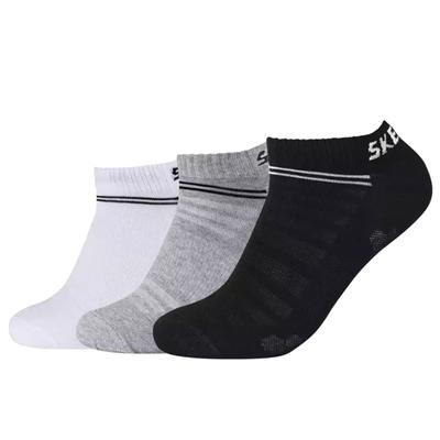 Skechers 3PPK síťované ventilační ponožky, unisex bílé ponožky