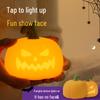 Rechargeable Halloween Pumpkin Silicone Night Light - Decorative Bedside Atmosphere Lamp