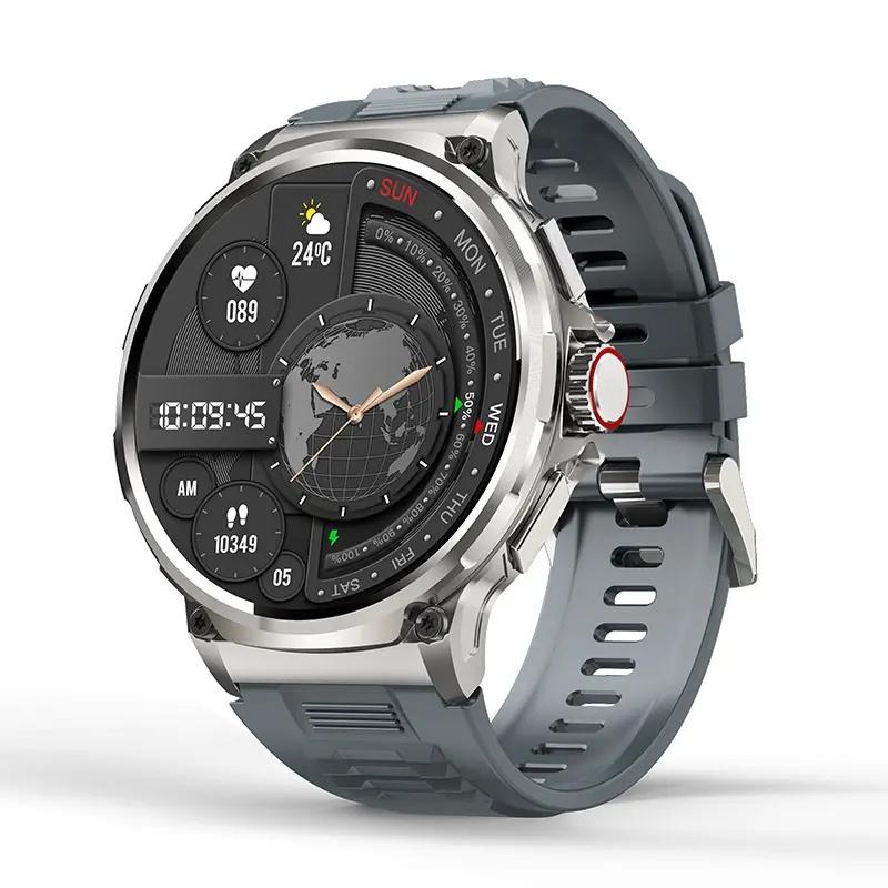 Montre connectée V69 pour hommes, appels Bluetooth, grand écran 1,85 pouce, moniteur de fréquence cardiaque, 710 mAh, moniteur d'activité physique