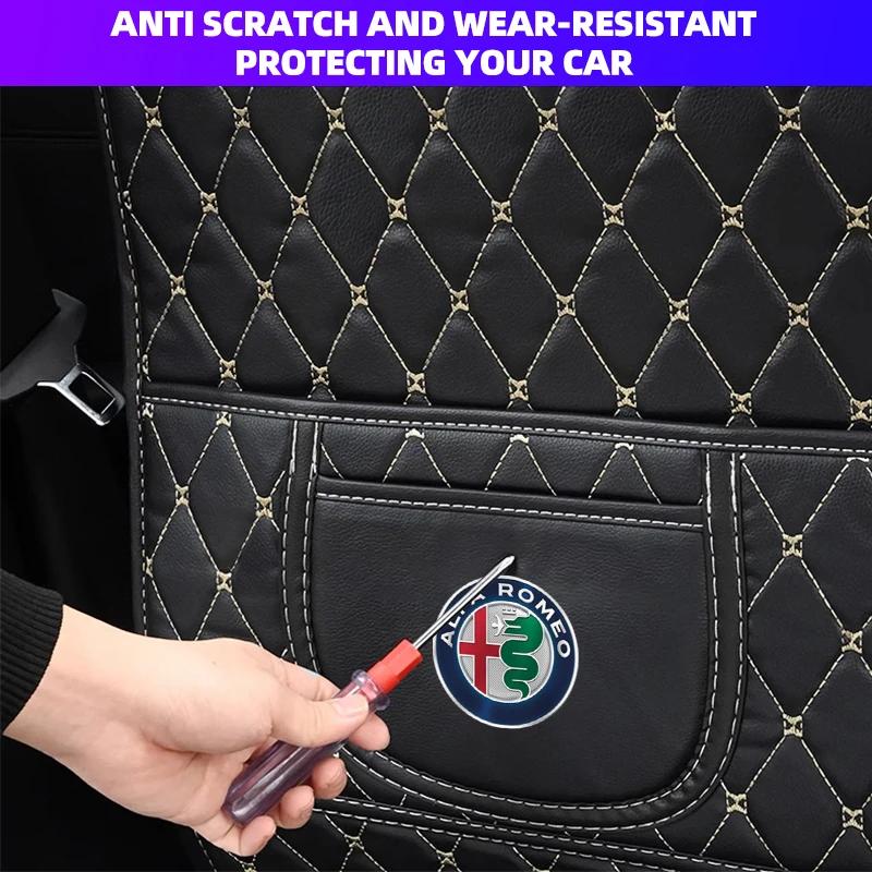 Car Seat-Back Protective Pads Waterproof Accessory For Alfa Romeo 159 147 156 166 Giulietta Giulia Mito Stelvio Brera Spider uln563