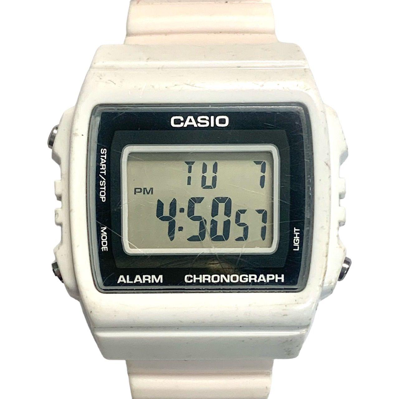 [Popular standard modelCASIO STANDARD] Casio Standard Digital Watch Men s Women s Cheap Casio Chipkashi White  Black W-215H-7A The belt is an
