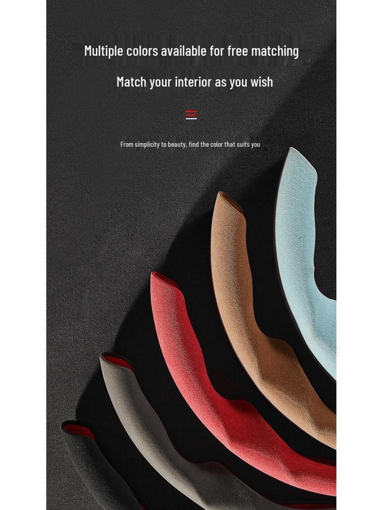 Ultra-thin Non-slip Suede Steering Wheel Cover for Ideal Auto ONE and L9 – Universal, Sweat-absorbent, All Season Use