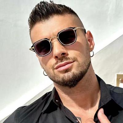 Okulary blokujące niebieskie światło Okulary przeciwsłoneczne Męskie Trendy High-End Retro Steampunk Małe Kwadratowe Okulary