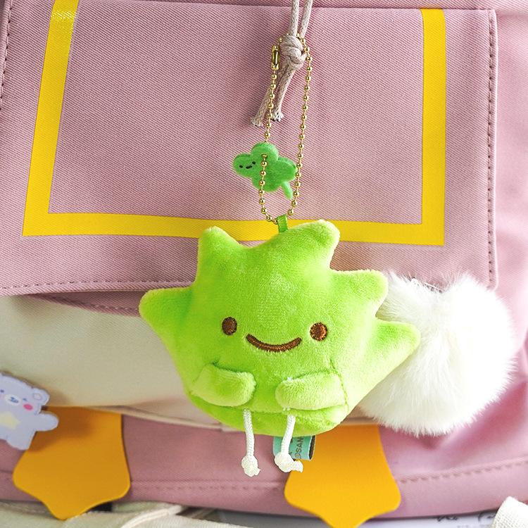 Cute Fried Shrimp Plush Keychain Cartoon Doll Bag Charm Girly Pendant Toy