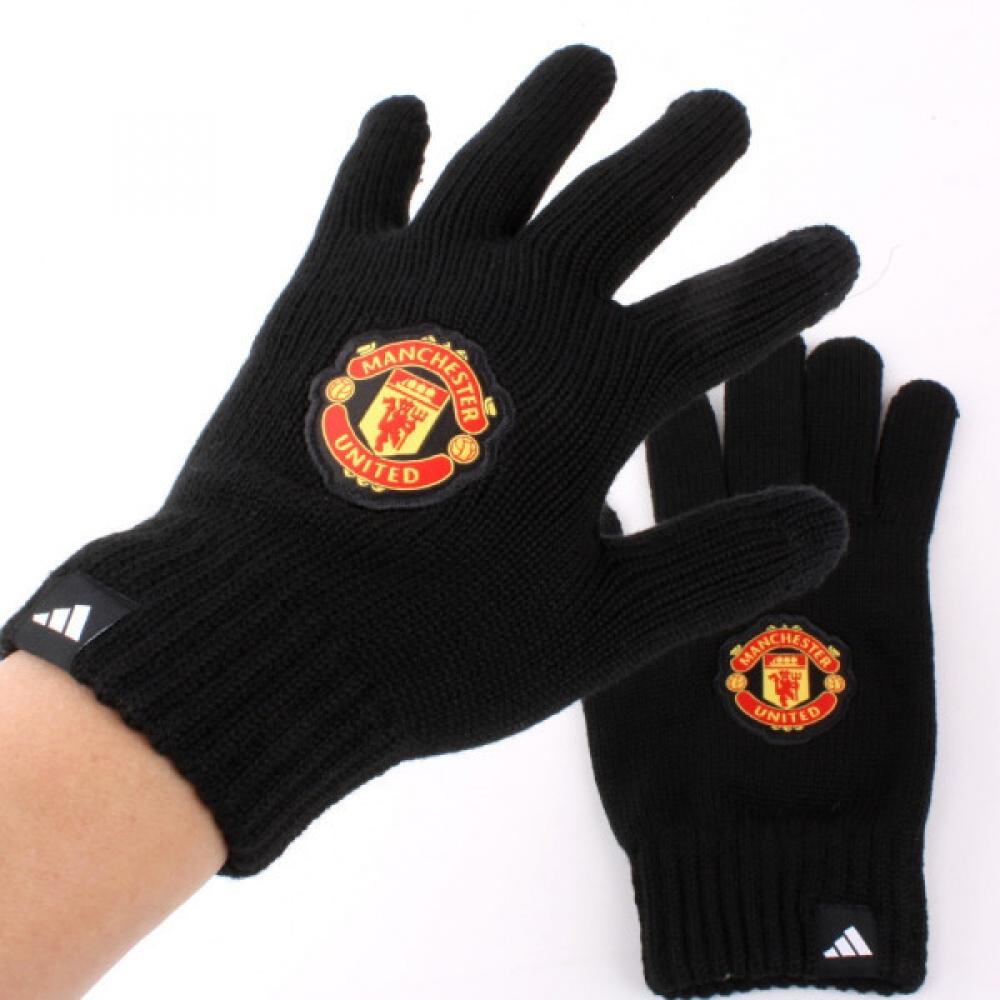 Adidas Manchester United Soccer Gloves Cold Weather Athletic Sports