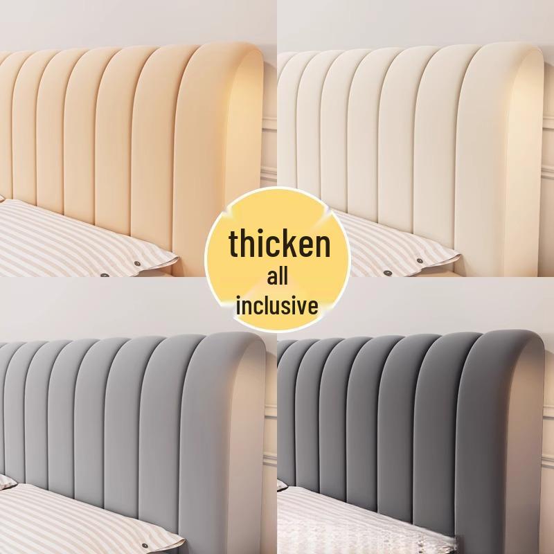 Soft Padded Bedside Cushion Headboard Cover - Washable & Simple Design for Double Beds
