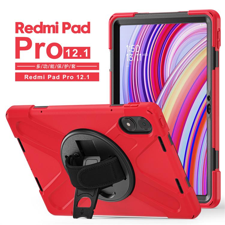 Shockproof 360 Rotation Stand Case Cover for Redmi Pad Pro 12.1 Inch Xiaomi Poco Pad 12.1 Inch with Strap Shoulder Strap