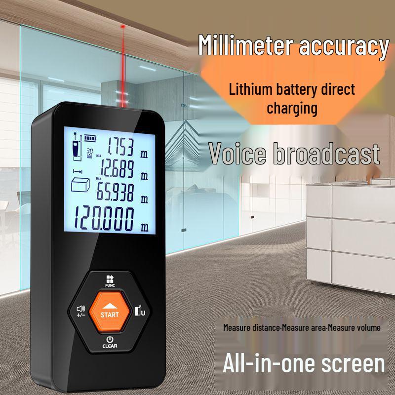 High-Precision Handheld Laser Rangefinder & Infrared Tape Measure