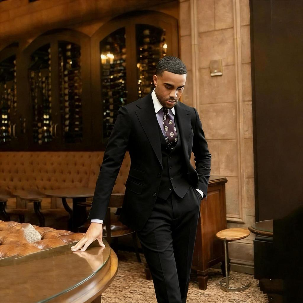 Olive Green Men Suits Formal 3 Pcs Jacket Vest Pants Terno Masculino Notched Lapel Business Wedding Groom Tuxedo Tailor Blazer