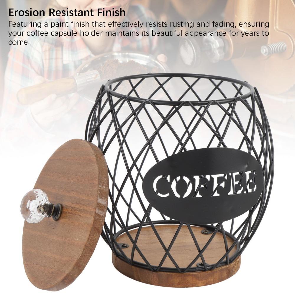 Wooden Base Coffee Pod Storage Fruit Shaped Coffee Capsule Organizer  Coffee Station чёрный
