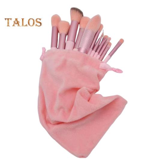 

13 шт./набор кистей для макияжа портативная профессиональная основа рассыпчатая пудра румяна тени для век консилер губ бровей растушевка косметические кисти инструменты розовый