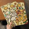 Für iPad Air6 Hülle Süßes Burger Welpen Muster iPad Smart Style Tri-Fold Hülle für iPad Pro2024 11 13 Air6 Air5 Air4 10.9 Air3 10.5 mit Bleistifthalter