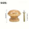 12pcs Solid Wood Handles with Screws, Suitable for Drawers, Wardrobes, and Storage Boxes - Furniture and Shoe Cabinets with Dual Hole Design