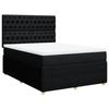 VidaXL Slatted Bed Base with Mattress Black 140x190 Cm Fabric 3292060