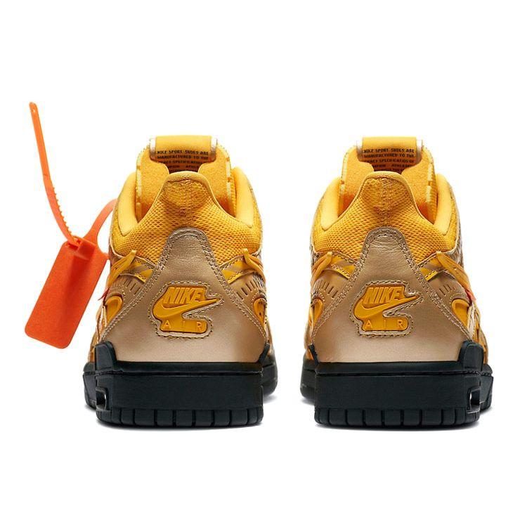 Nike Off-White X Air Rubber Dunk University Gold Unisex Sneakers Black CU6015-700