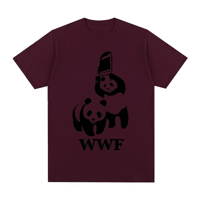 Panda WWF WTF T-shirt Funny Vintage Cotton Men T shirt New TEE TSHIRT Womens Tops