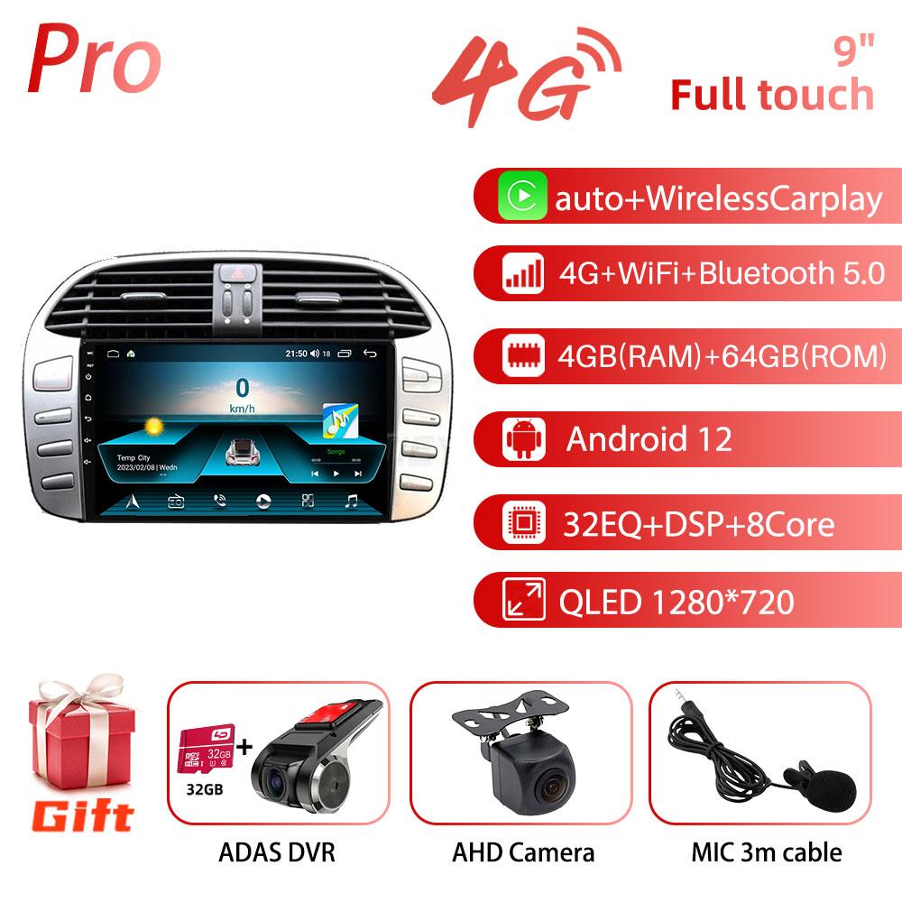 2 Din Carplay Car Multimedia For Fiat Bravo 2007-2012 Android Car Radio Stereo GPS Navigation Head Unit Autoradio Audio 4GLTE