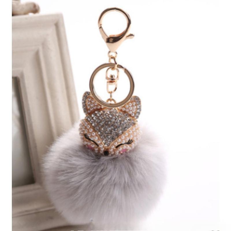 Výprodej Ručně vyráběná kožešinová bambulka na klíčenky Králičí kožešinová koule Klíčenky Držák na klíče Ozdoby na telefon Kabelka Šperky Doplňky