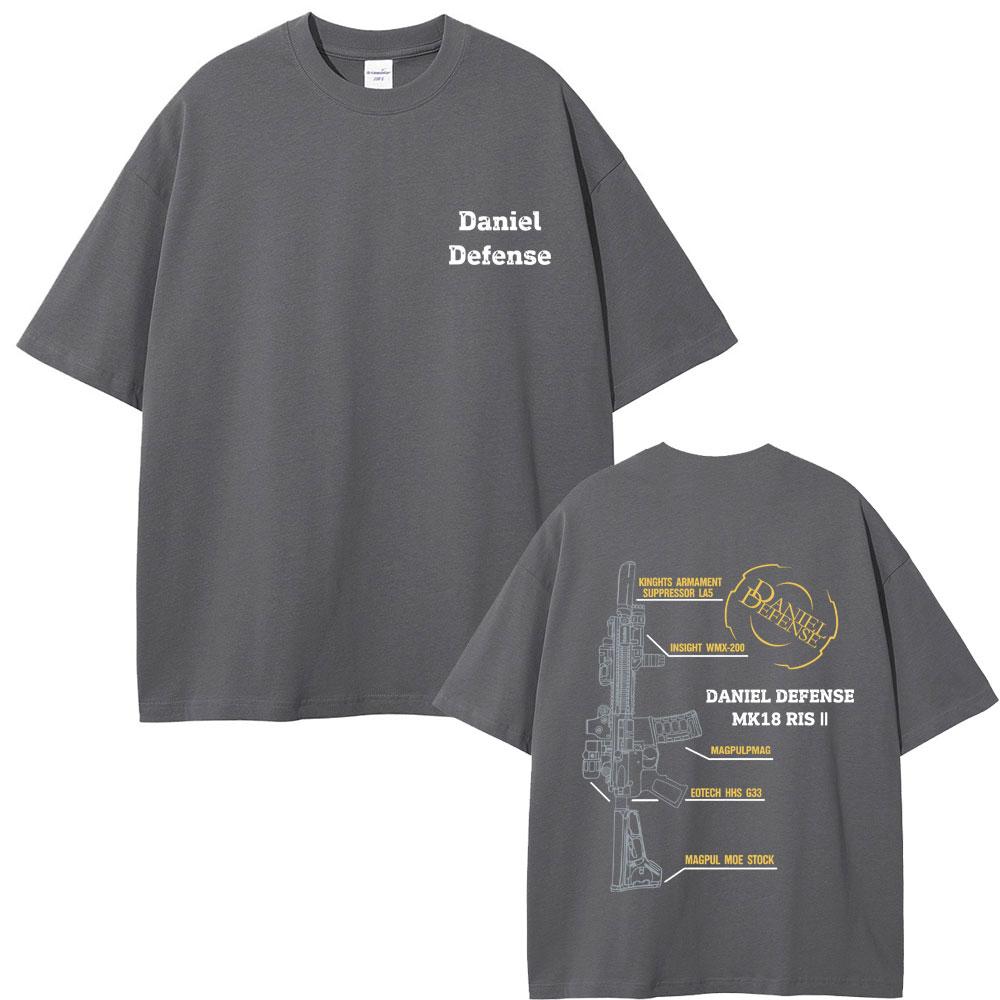 Daniel Defense MK18 Graphic T Shirt Male Fashion Casual Soft Cotton T-shirts Men Women Vintage Oversized Crewneck Short Sleeve