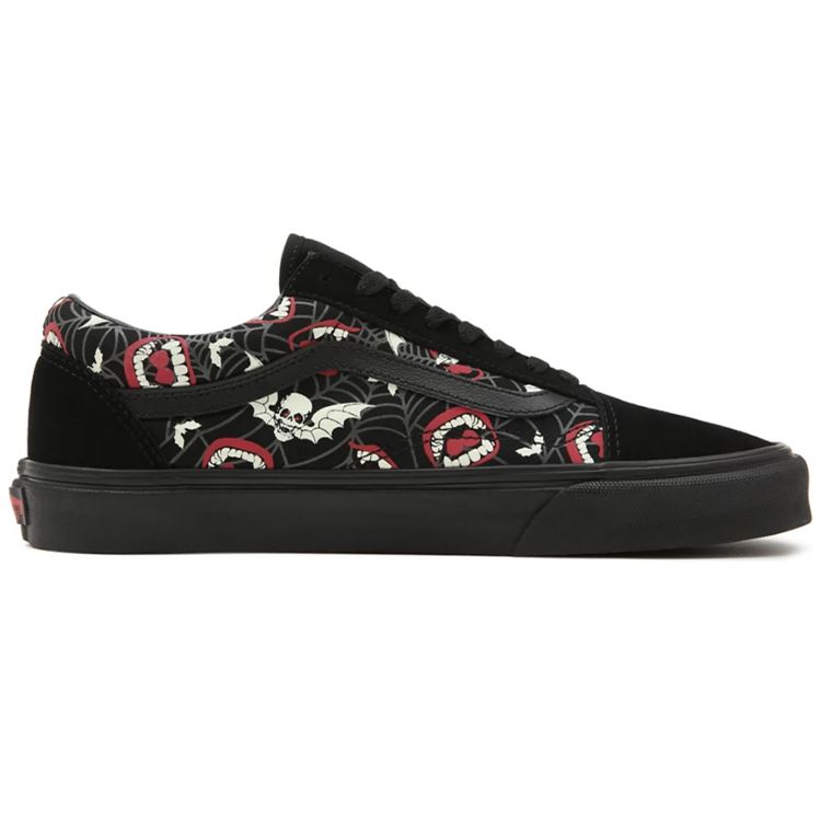 Vans Unisex Old Skool Glow Frights Halloween Black Red VN0A5KRF8MG