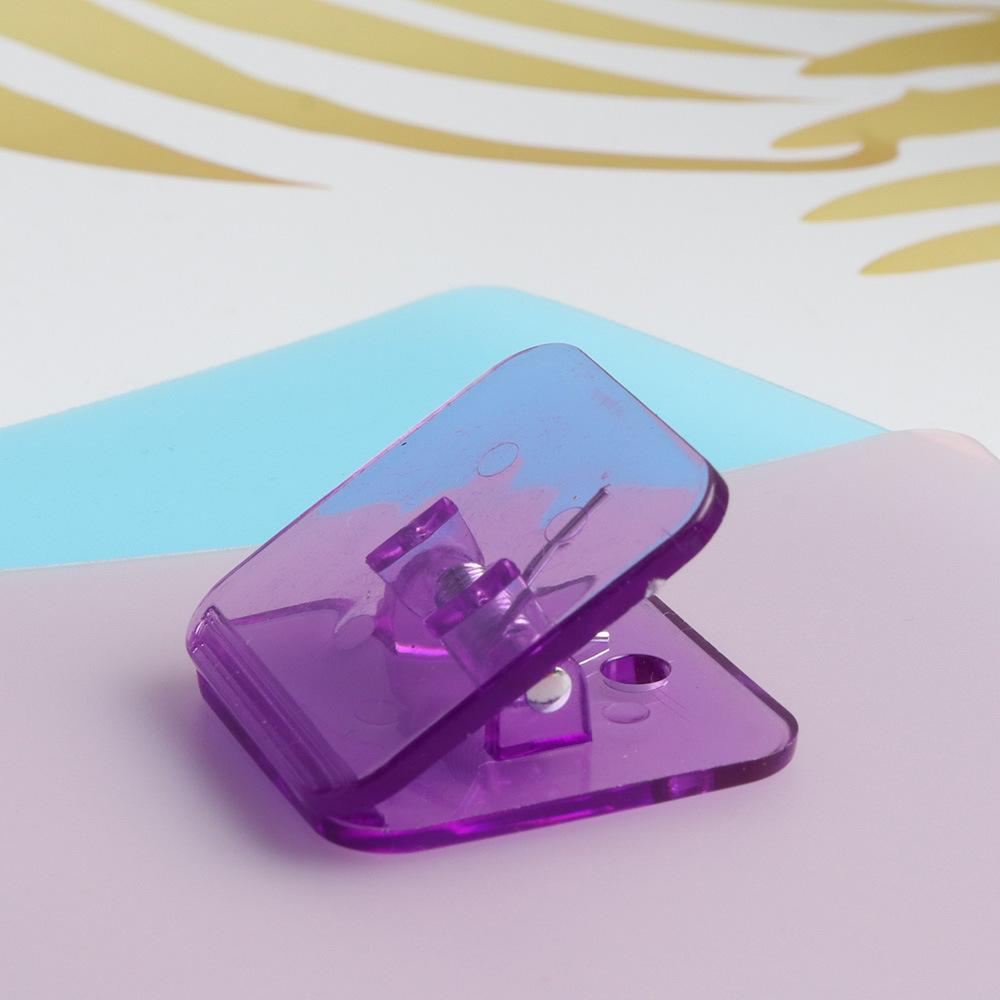 10pcs/package Transparent File Clip, Simple Fixed Long Tail Clip, Color Sealed Bill Clip