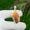 Sterling Silver Marquise Natural Mookaite Bezel Engagement Artisan Wife Pendant