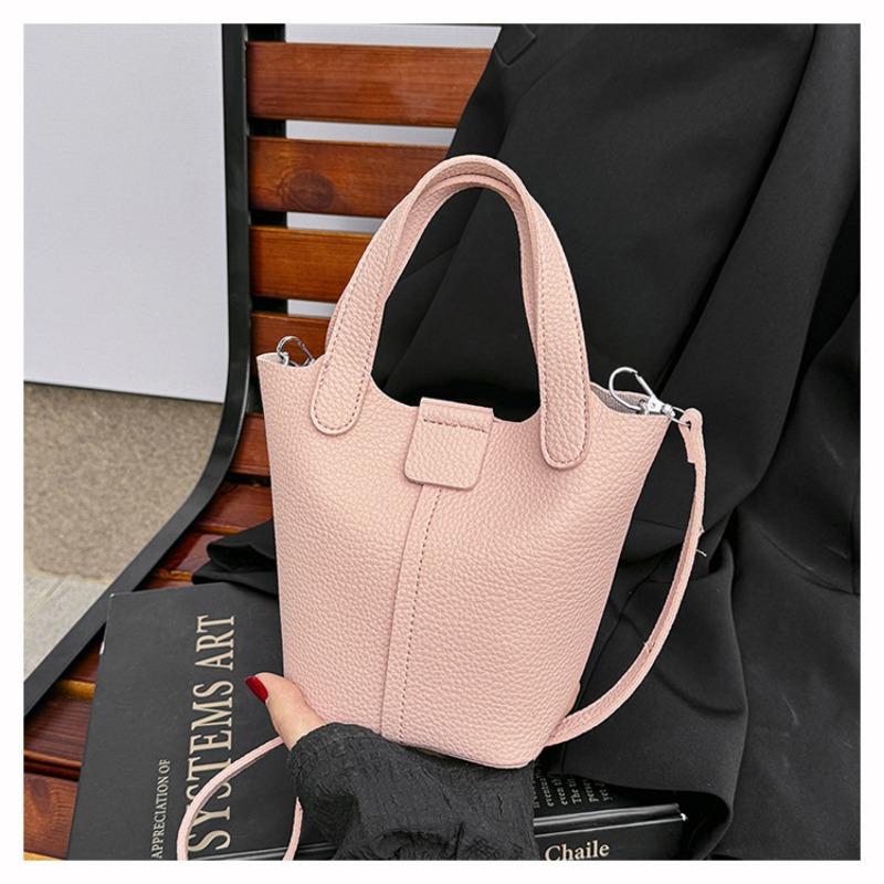 Portable Bucket Bag New Niche Design Sense Versatile Shoulder Bag Crossbody Bag Vegetable Basket Women's Bag