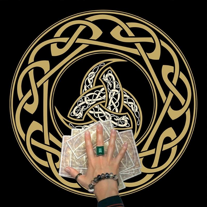 Tarot Card Tablecloth 50/60/75cm Altar Tarot Cloth Divination Card Table Cloth Square Flannel Table Cover Decorations