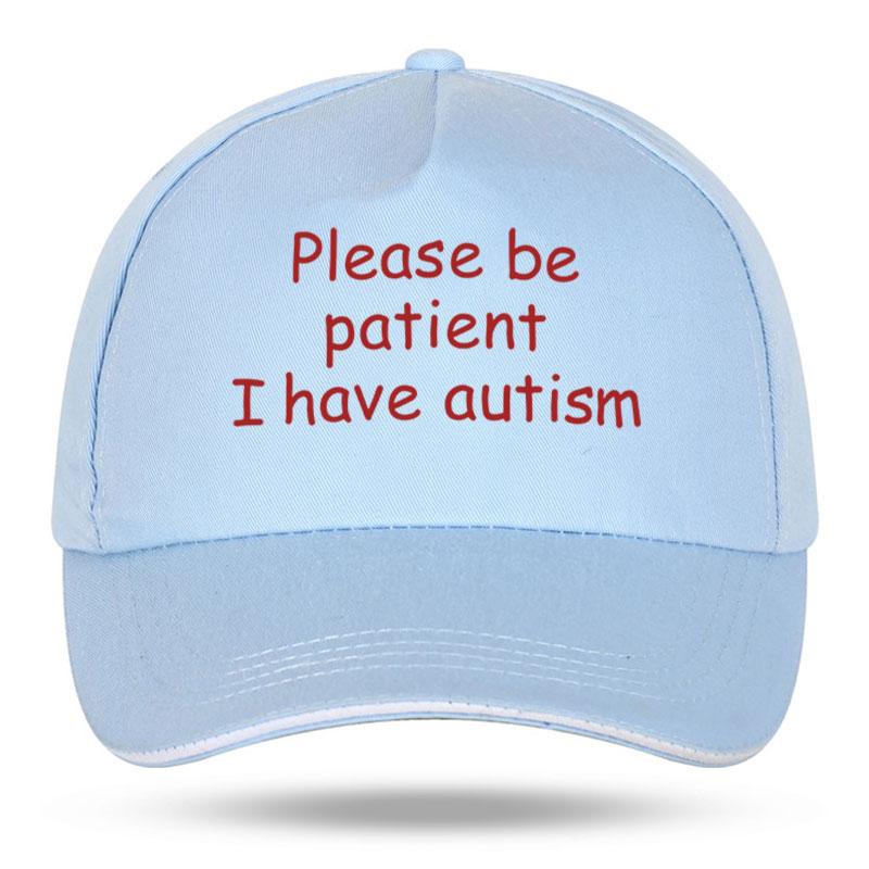 Please Be Patient I Have Autism Cap Baseball Cap Hat Outdoor Fish Women Printed Czapka Bonnet Spring Casual Unisexs cap