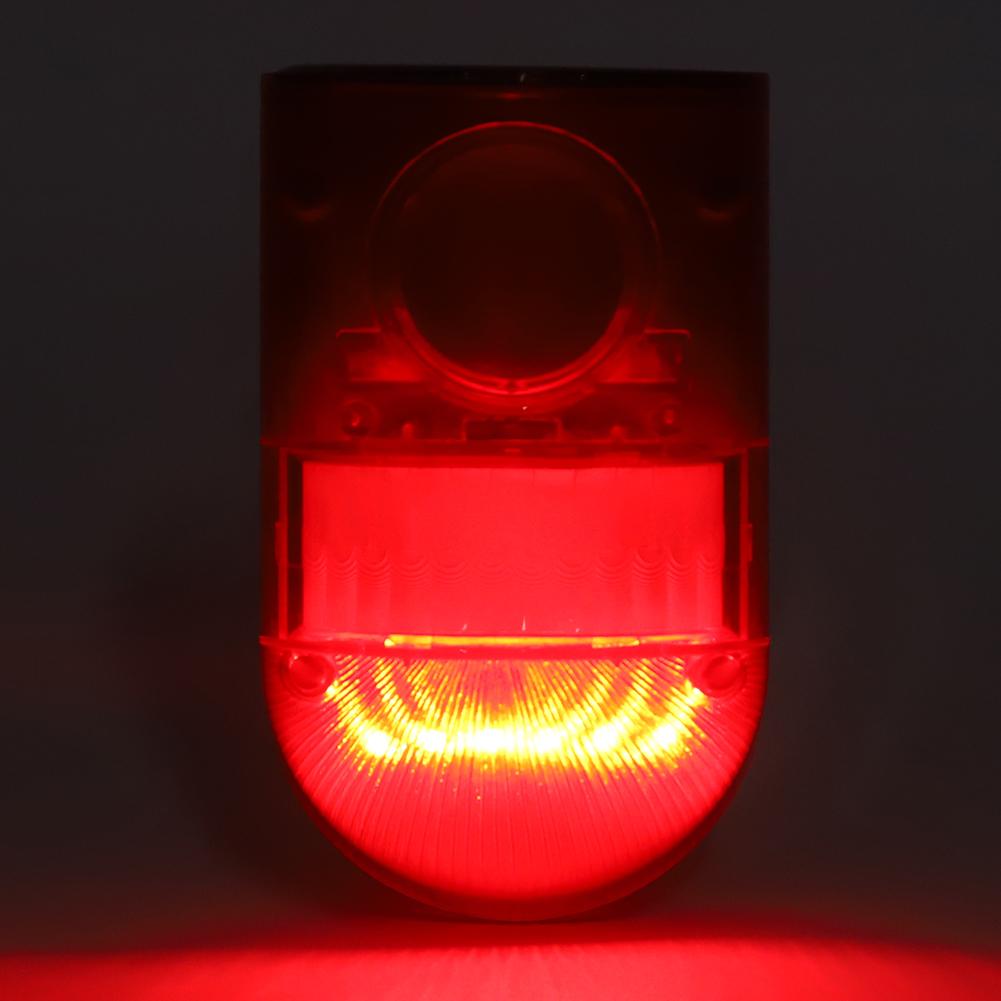 Waterproof Solar Power Alarm Light PIR Motion Sensor Security Sound Light Warning Lamp for Farm Garden