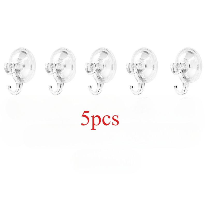 5/10pcs Suction Cup Hooks Clear Reusable Heavy Duty Vacuum Suction Cup Hooks Glass Kitchen Bathroom Hooks for Towel