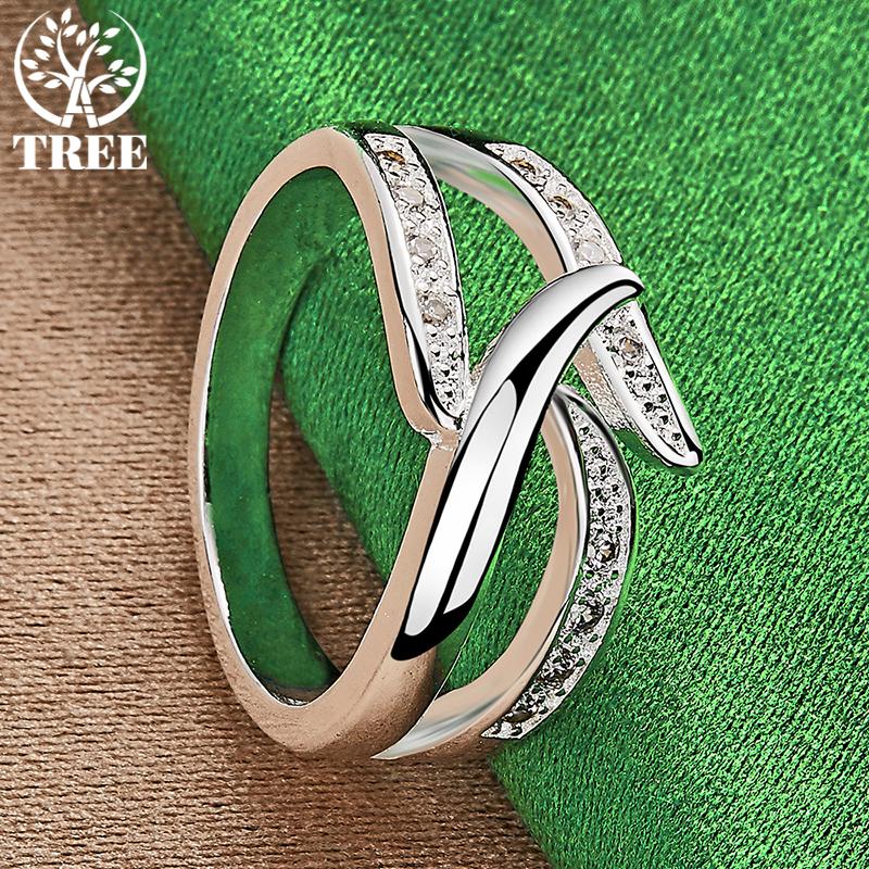 New 925 Sterling Silver Noble Shiny Elegant AAA Zircon Ring For Women Rings Fashion Party Birthday Banquet Wedding Charm Jewelry