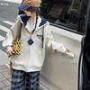 Girls' Korean-Style Hoodie Cardigan - Spring/Autumn 2026 Collection for Medium/Large Children, Stylish Hooded Top