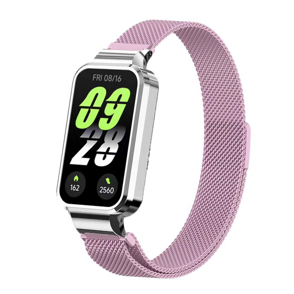 Xiaomi Smart Band 9 Active İçin Milan Kordon Metal Koruyucu Kılıf Tampon Manyetik Halka Bileklik Redmi band 3Watch İçin