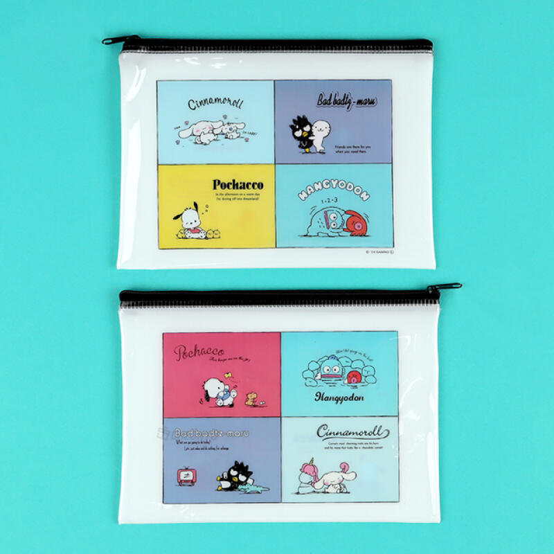 [Sanrio] Sanrio Characters Colorful Flat Zipper Pouch