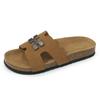 Summer H slippers soft-soled integrated loafers one-word slippers European and American large size one-pedal women's versatile shoes