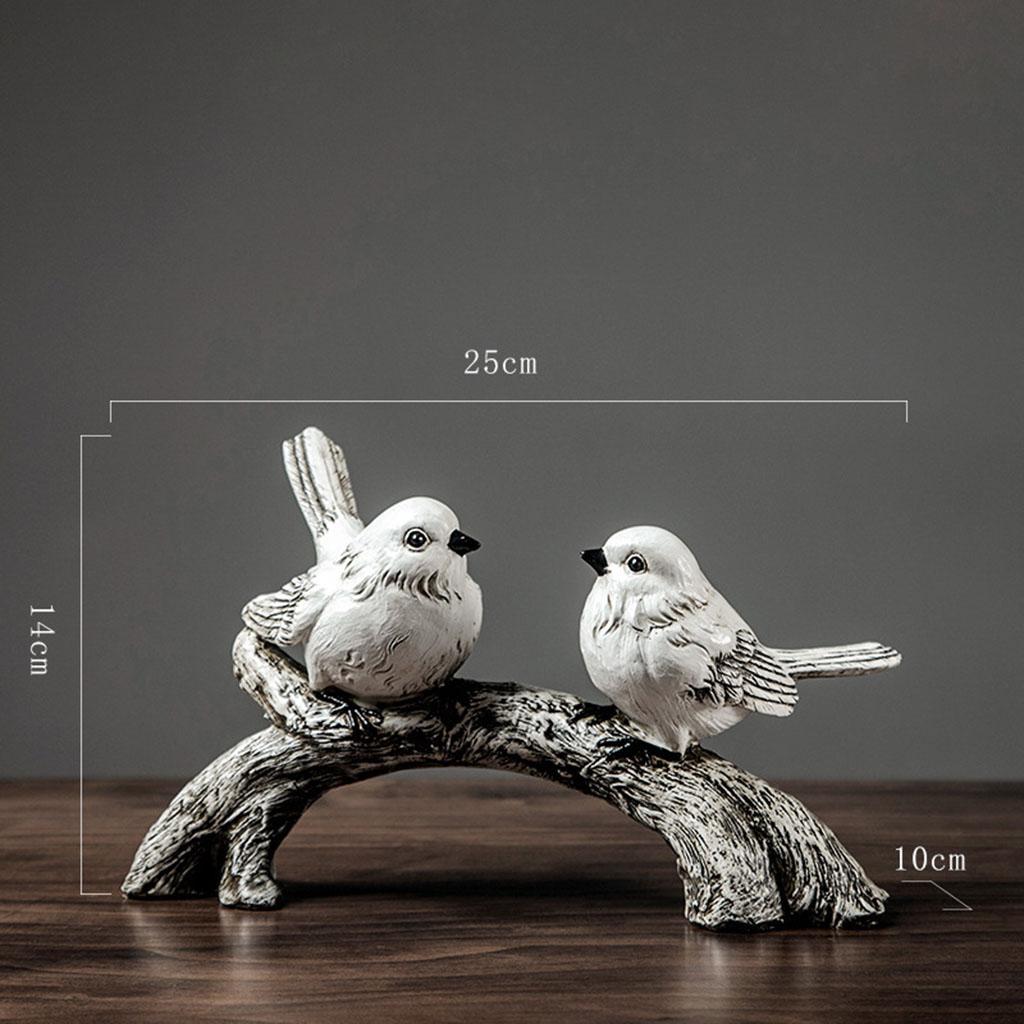 Fine American Resin Garden Creative Ornaments White Bird Statue Living Room Interior Animal Art Modern Toys Garden Decoration