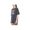 We11done Letter Print Round Neck Short Sleeve T-Shirt Unisex Tops Charcoal WD-TT2-24-761-U-CH
