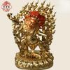 Zorniger Lotus Meister Vergoldet Kupfer Kundenspezifische Buddha-Statue Heimschmuck Tibetische Geheime Buddha Anbetungsstatue