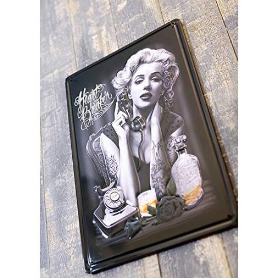 Akizuki Trading Design Accessories HEART BREAK S Antique Metal Plate Z236