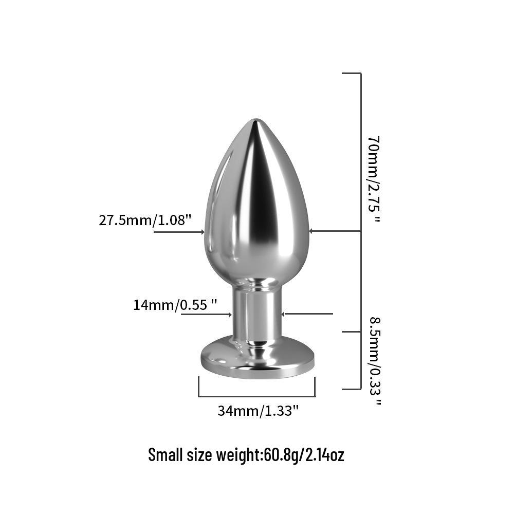 Wireless Remote Control Metal Vibration Butt Plug for Long-term Wear & Outdoor Fun