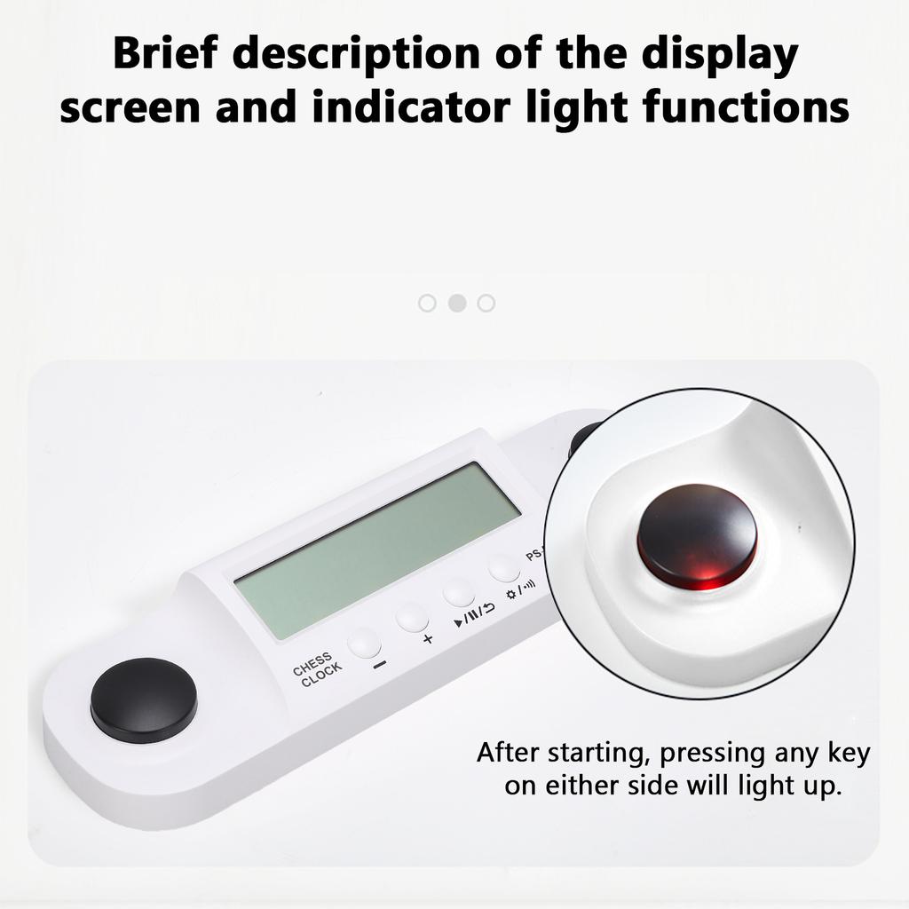 Chess Timer Digital Game Countdown Stopwatch Portable Clock for Chess with LCD Display Travel Friendly for Tournaments Training