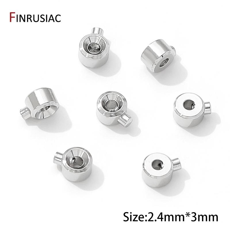 18K Gold Plated Brass Positioning Clasps Stopper Spacer Bead Crimp End Beads,Lamps For Jewelry,DIY Jewelry Making Supplies