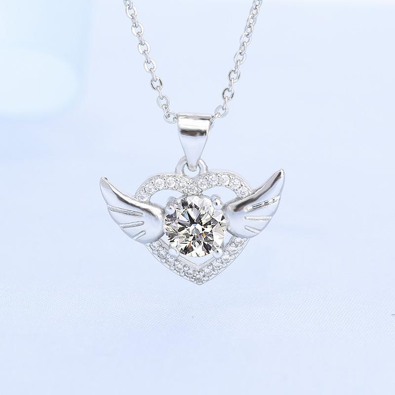 925 Silver Necklace For Women Round Pendent Sparkling Pave CZ Necklace Fashion Anniversary Birthday Jewelry Gifts N755