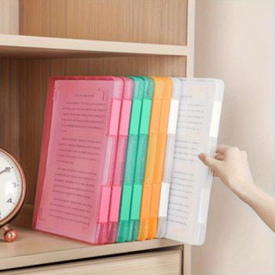 4pcs A4 Transparent Plastic File Boxes,Multi Layer Portable Waterproof Storage Boxes,Suitable for Office,School,Home Use Double-sided Document Storage