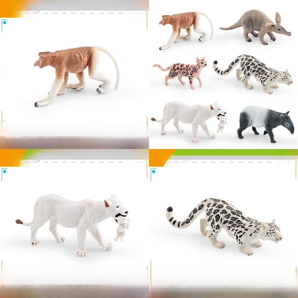 Wild Animal Pvc Model Set With Static Animal Figurines For Collector Display