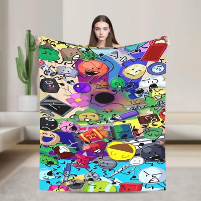 Cartoon Blanket BfdiFuzzy Funny Warm Throw Blankets for Coverlet Decoration