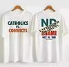 New Apparel Catholics Vs Convicts 1988 Vintage T-Shirt College Football Rivalry Unisex T-Shirt